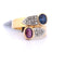 Bague 53 Bague en or jaune avec saphir et rubis 58 Facettes