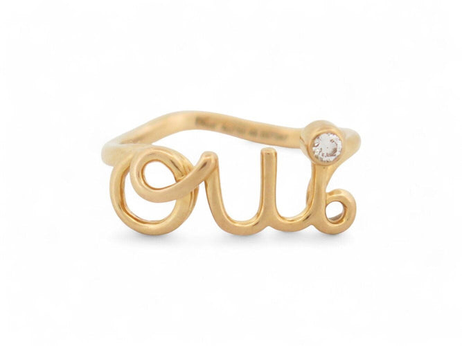 Bague 48 bague DIOR DIORamour oui joui95001 t48 en or jaune 18k diamant 58 Facettes 269685
