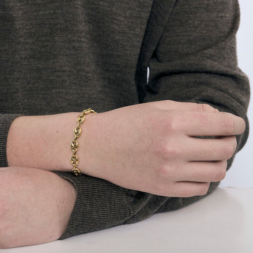 Gourmette Graine de Café or jaune 58 Facettes LP240/1