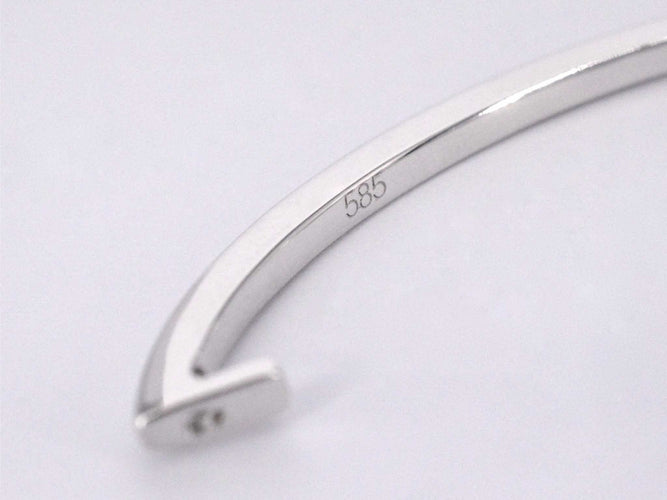 Boucles d'oreilles Boucles d'oreilles créoles en or blanc avec diamants 58 Facettes 2053