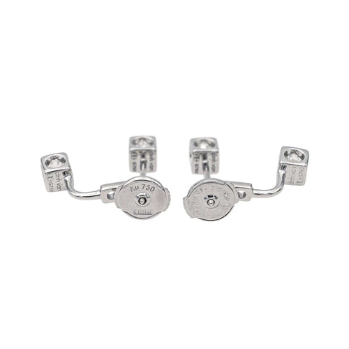 Dinh Van Boucles d'oreilles Cube Or blanc Diamant