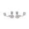 Dinh Van Boucles d'oreilles Cube Or blanc Diamant