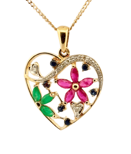 Collier Collier en or et pierres précieuses 58 Facettes