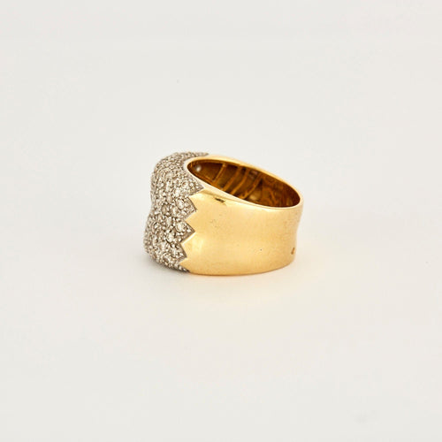 Bague 56 Bague large pavage Diamants 58 Facettes