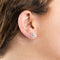 Boucles d'oreilles Boucles d'oreilles fleurs or blanc et diamants 58 Facettes 250255