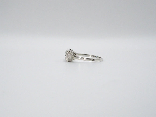 Bague 57 Bague Art Déco Platine Diamants 58 Facettes 4530