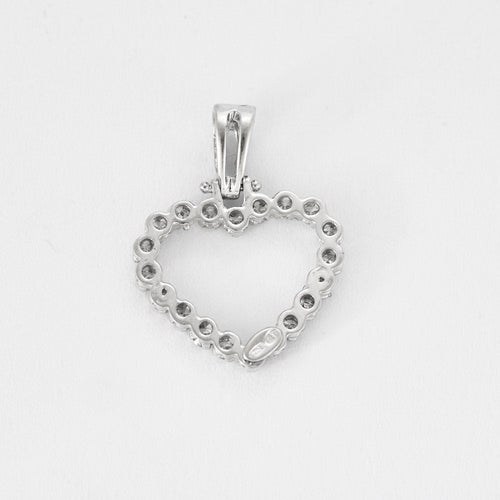 Pendentif Pendentif Coeur en or blanc et diamants 58 Facettes LP1148