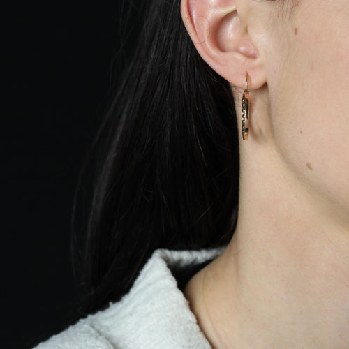 Boucles d'oreilles Créoles anciennes en or rose 58 Facettes 25-014