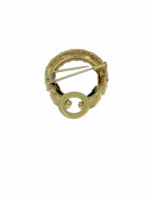 Cartier Broche double tête de panthère en or