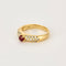 Bague 52,5 Bague or jaune, rubis et diamants 58 Facettes LIS2077