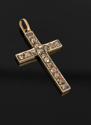 Pendentif Pendente a Croce, con Diamanti 58 Facettes