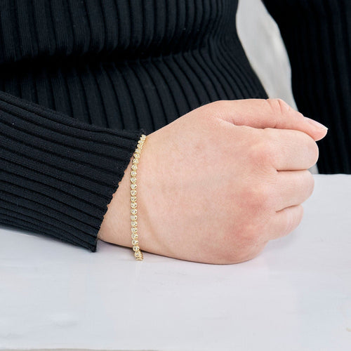 Bracelet Bracelet tennis or jaune et diamants 58 Facettes SOR1075