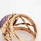 Bague 45 bague vintage en améthyste sculptée finlandaise en or jaune 58 Facettes G13160