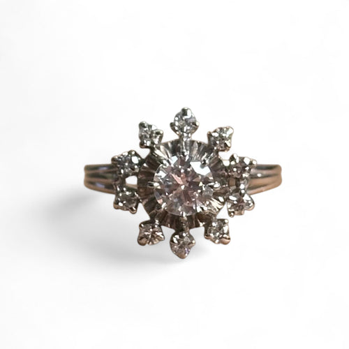 Bague 51 Bague marguerite en or blanc diamant 0.50ct 58 Facettes 372