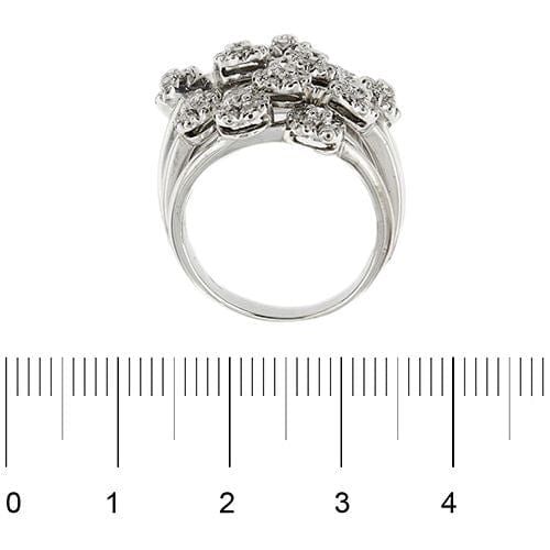Bague Bague bouquet en or blanc avec diamants 58 Facettes 37456