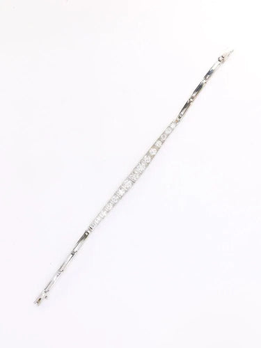 Bracelet Bracelet ligne diamants or blanc platine 58 Facettes J437