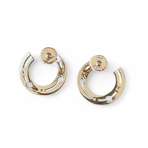 Boucles d'oreilles DINH VAN - Créoles pulse or rose 58 Facettes 357