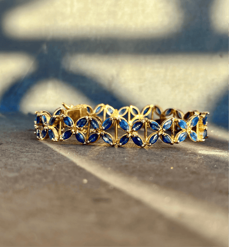 Bracelet Bracelet rosaces de saphirs 58 Facettes REF23112-134