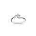 Bague Bague solitaire en or blanc avec diamants 58 Facettes