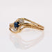 Ring 54 Modern sapphire diamond ring 58 Facettes 21-675A