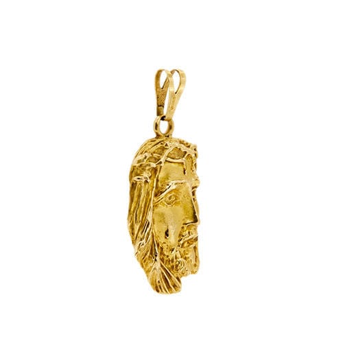 Pendentif Pendentif en or jaune avec visage du Christ 58 Facettes 36598