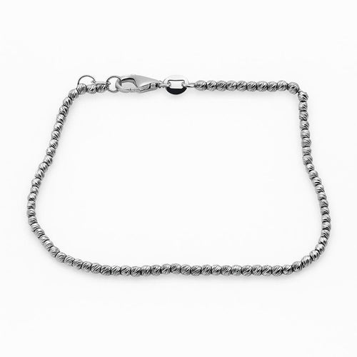 Bracelet Bracelet de perles de diamants en or blanc 58 Facettes 50204