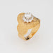 Bague 52 Bague en or jaune avec cigare et grappe de diamants 58 Facettes G13593