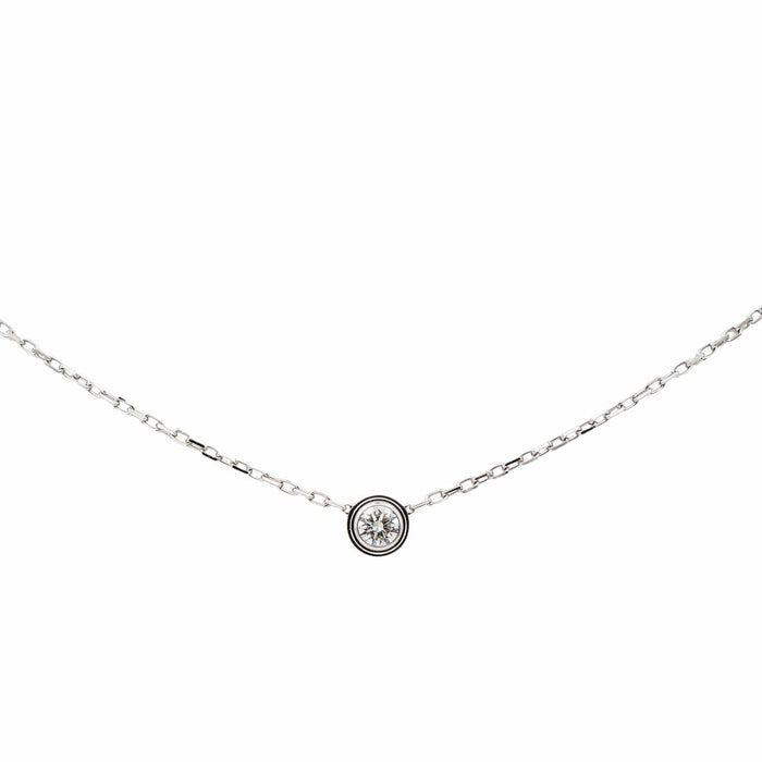 Collier Cartier Collier Solitaire Cartier d'amour Or blanc Diamant 58 Facettes 3601212RV