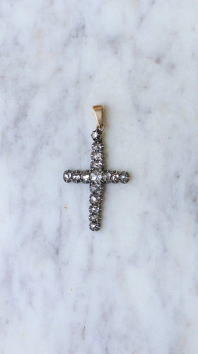 Pendentif Croix Dévote Diamants 58 Facettes