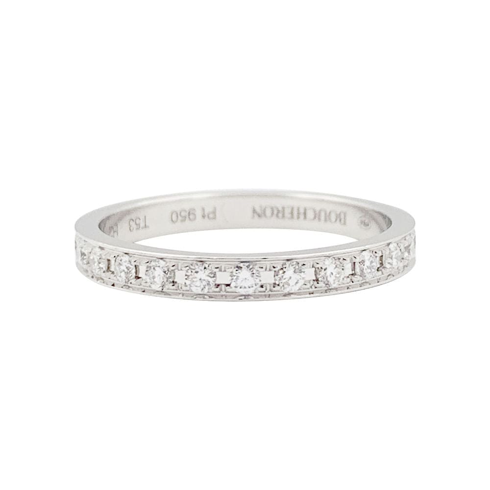 Boucheron “Beloved” platinum wedding ring, diamonds. - 8986670137673 ...