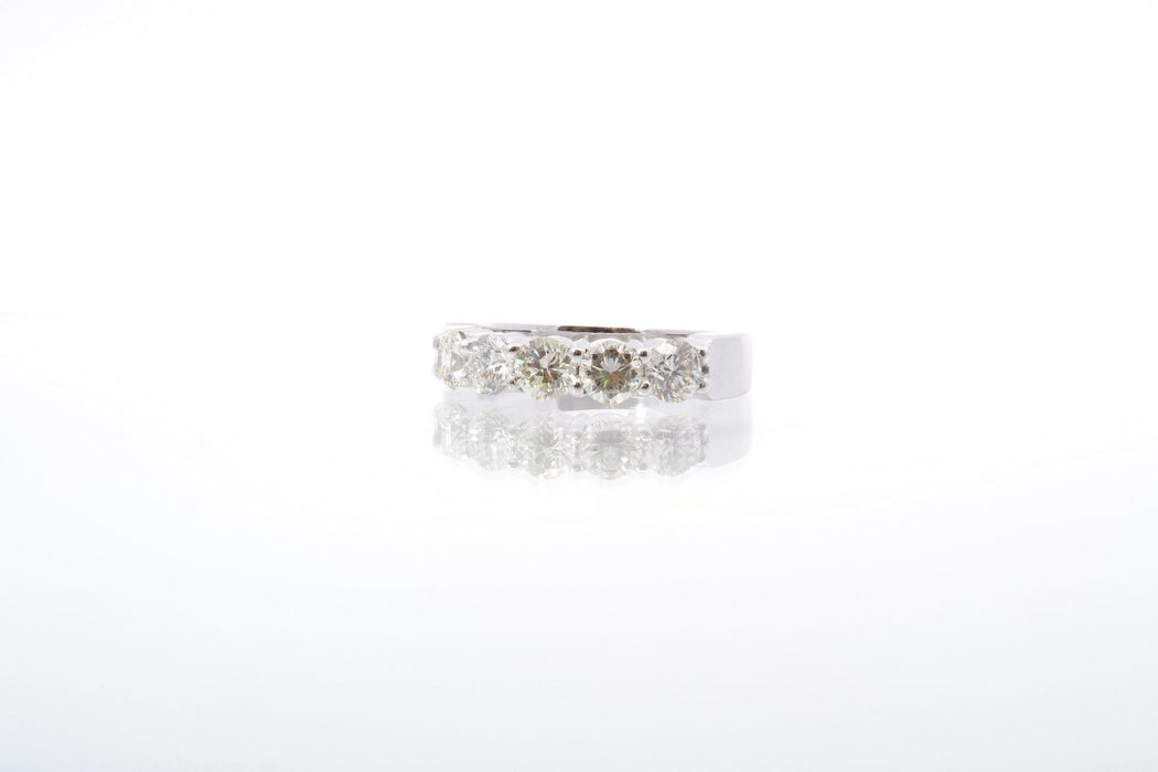 Bague 53 Demi alliance diamants en or blanc 58 Facettes 25870-25704-ef..