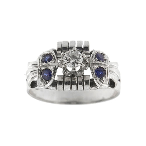 Bague Bague avec saphirs et diamants 58 Facettes 30533