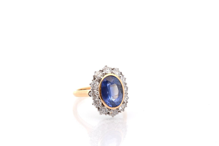 Bague saphir de 2,83cts et diamants 58 Facettes 27487