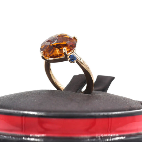 Bague POMELLATO - Bague Bahia en or rose avec saphirs et citrine de Madère 58 Facettes