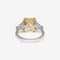 Bague Bague en diamant de forme radiante jaune fantaisie SI1 de 5,02 carats, GIA 58 Facettes 22612