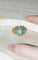 Bague 52.5 Bague Cocktail Turquoise et Diamants Or jaune 58 Facettes