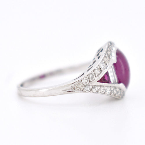 Bague 53 Bague Vintage Rubis et Diamants, Style Art Déco 58 Facettes 431