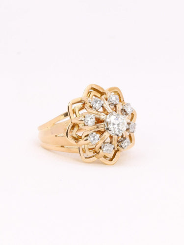 Bague 53 Bague dome vintage diamants 58 Facettes 959