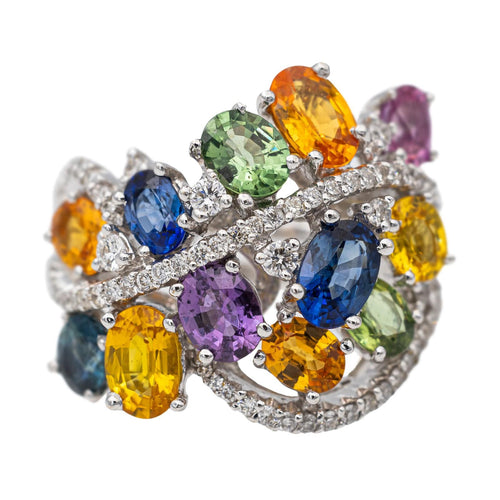 Bague 50 Bague Or blanc Saphir 58 Facettes 2826012CN