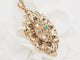 Pendentif Broche pendentif en or jaune, emeraude et perles de culture 58 Facettes 33147