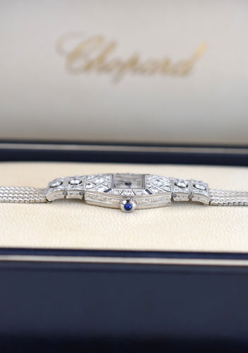 Montre CHOPARD - Montre femme Art Déco platine, or blanc, sertissage diamants, vers 1925 58 Facettes CHO-100