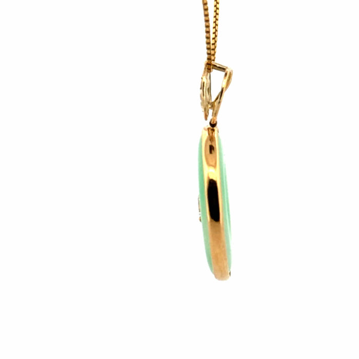 Pendentif Pendentif or jaune et Jade 58 Facettes 2-D4PE-GS32226-07