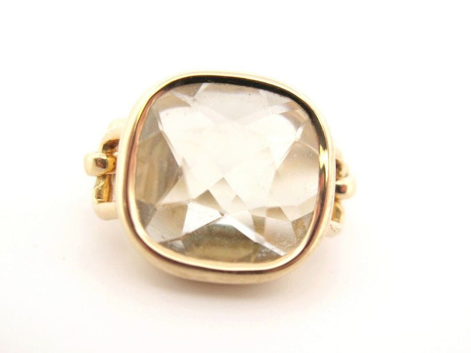 Bague 51 bague POIRAY indrani en or jaune prasiolite 58 Facettes 259580