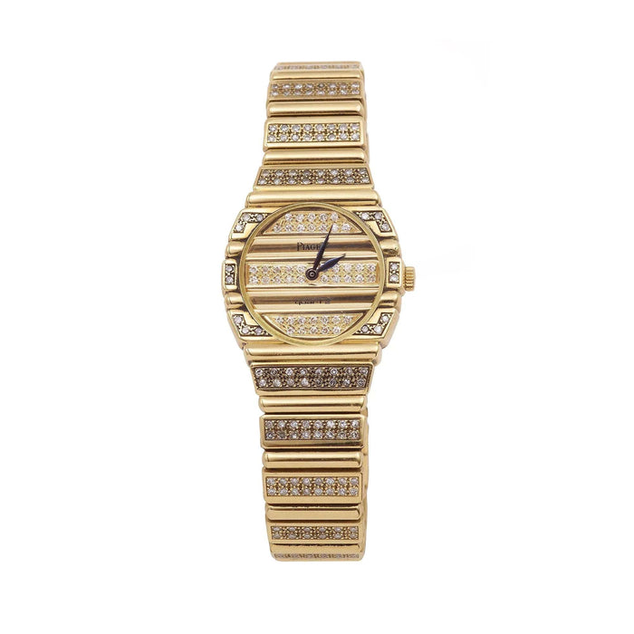 Montre Piaget - Montre "Polo" Full Pavé Diamants Or Jaune 58 Facettes M88