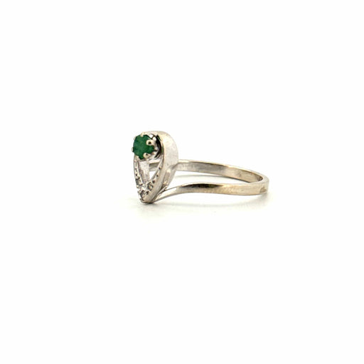 Ring 54 White Gold Diamond & Emerald Ring 58 Facettes 41-GS34028-2