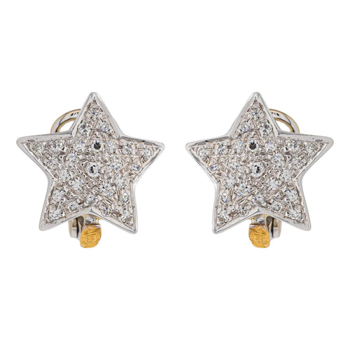 Boucles d'oreilles Boucles d'oreilles Etoile Or Blanc Diamant 58 Facettes 2927107CN