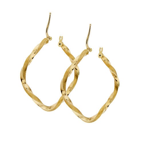 Boucles d'oreilles créoles Torchon