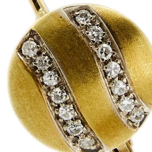 Boucles d'oreilles Boucles d'oreilles en or jaune et diamants 58 Facettes 38429