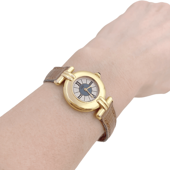 Montre Montre Cartier "Colisée Must" vermeil, cuir. 58 Facettes 34240