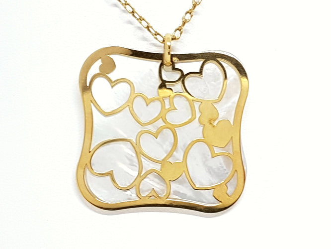 Collier Collier Chaîne + pendentif Or jaune Nacre 58 Facettes 05588CD
